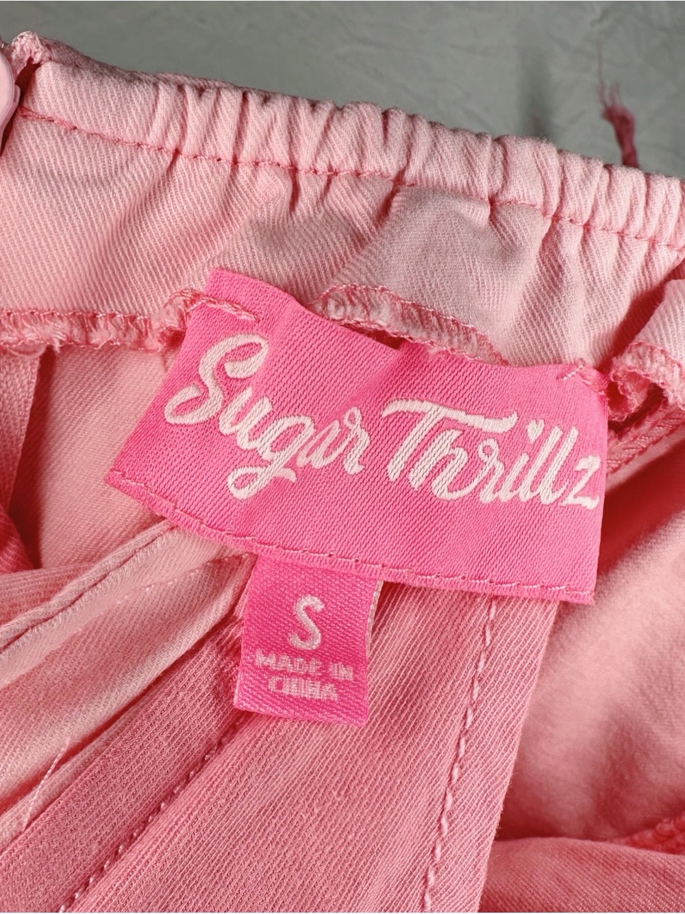 Sugar Thrillz Pink Striped Tie Shoulder Mini Dress - Picture 6 of 7